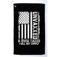 Unvaxxed And Overtaxed Golf Towel