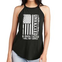Unvaxxed And Overtaxed Women's Perfect Tri Rocker Tank