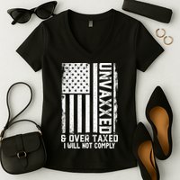 Unvaxxed And Overtaxed Women's V-Neck T-Shirt