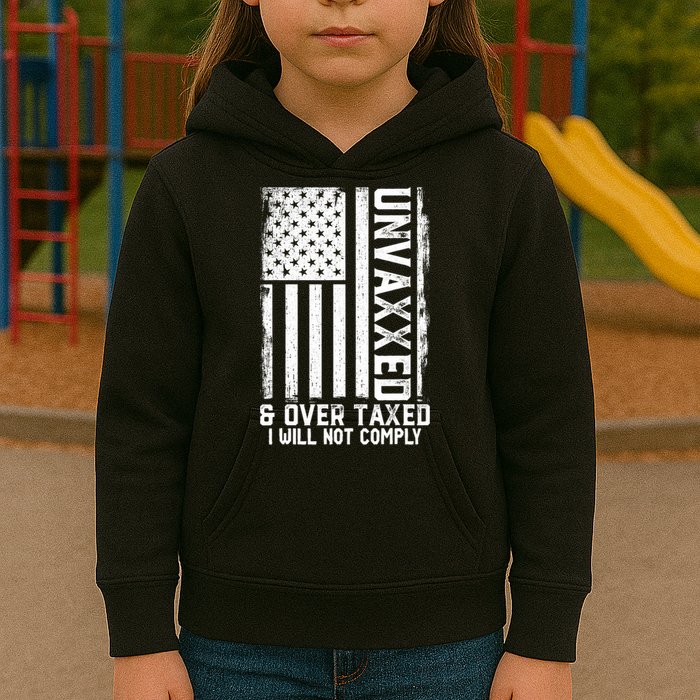 Unvaxxed And Overtaxed Kids Hoodie