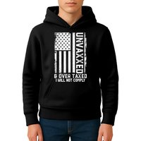 Unvaxxed And Overtaxed Kids Hoodie