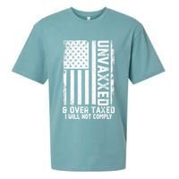 Unvaxxed And Overtaxed Sueded Cloud Jersey T-Shirt
