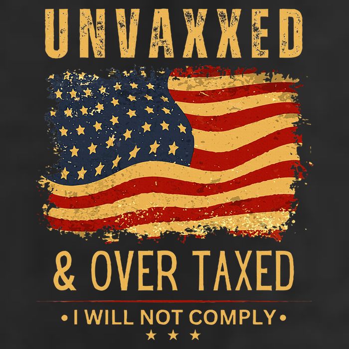Unvaxxed And Overtaxed 7 Panel Mesh Trucker Snapback Hat