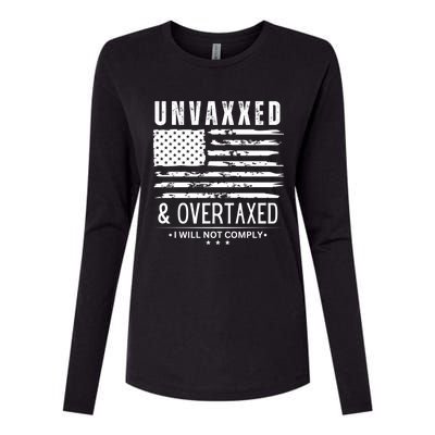 Unvaxxed And Overtaxed Womens Cotton Relaxed Long Sleeve T-Shirt