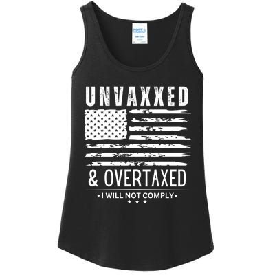 Unvaxxed And Overtaxed Ladies Essential Tank