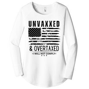 Unvaxxed And Overtaxed Women's Perfect Tri Tunic Long Sleeve Shirt