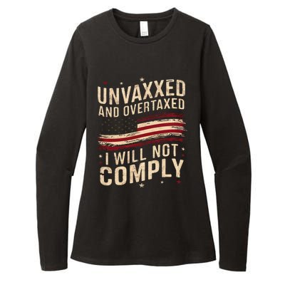 Unvaxxed And Overtaxed Vintage Womens CVC Long Sleeve Shirt