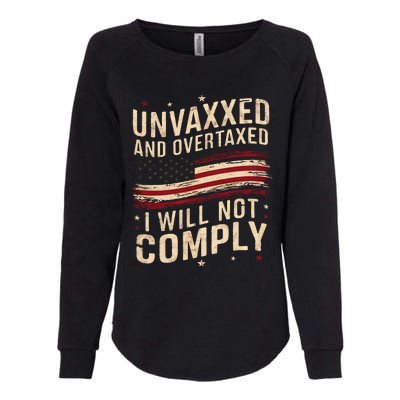 Unvaxxed And Overtaxed Vintage Womens California Wash Sweatshirt