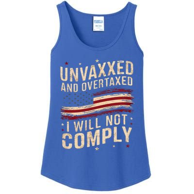 Unvaxxed And Overtaxed Vintage Ladies Essential Tank