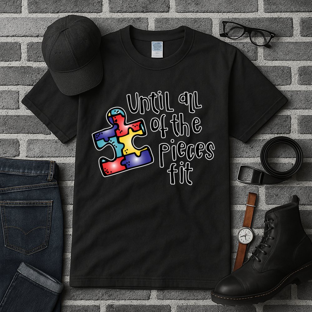 Until All Of The Pieces Fit Autism Puzzle Tall T-Shirt