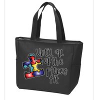 Until All Of The Pieces Fit Autism Puzzle Zip Tote Bag