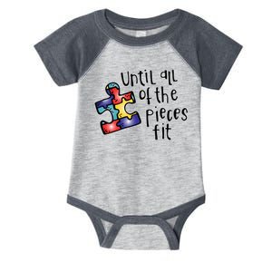 Until All Of The Pieces Fit Autism Puzzle Infant Baby Jersey Bodysuit