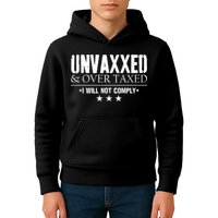Unvaxxed And Overtaxed I Will Not Comply Kids Hoodie
