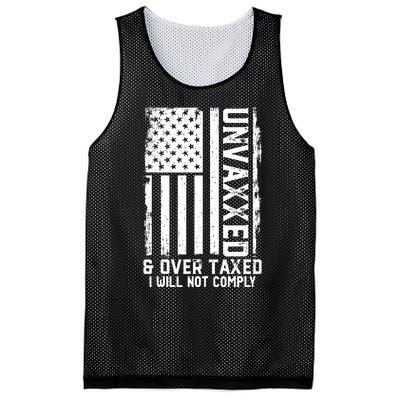 Unvaxxed And Overtaxed Mesh Reversible Basketball Jersey Tank