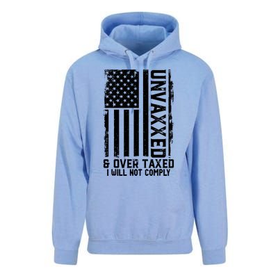 Unvaxxed And Overtaxed Unisex Surf Hoodie