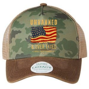 Unvaxxed And Overtaxed Legacy Tie Dye Trucker Hat