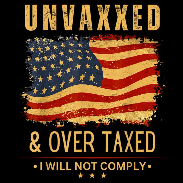 Unvaxxed And Overtaxed Drawstring Bag