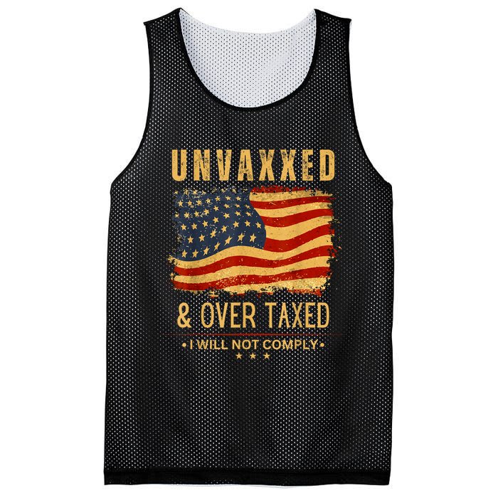 Unvaxxed And Overtaxed Mesh Reversible Basketball Jersey Tank