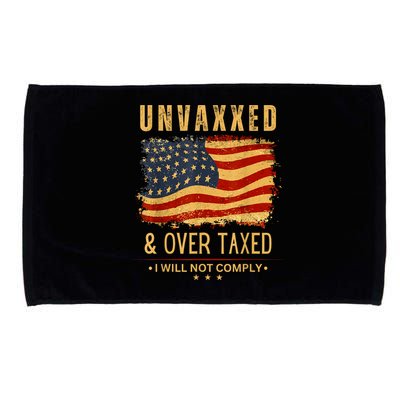 Unvaxxed And Overtaxed Microfiber Hand Towel