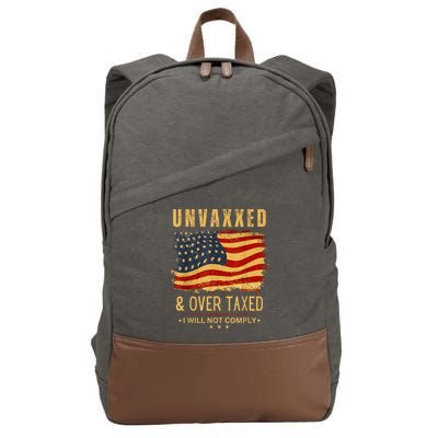 Unvaxxed And Overtaxed Cotton Canvas Backpack