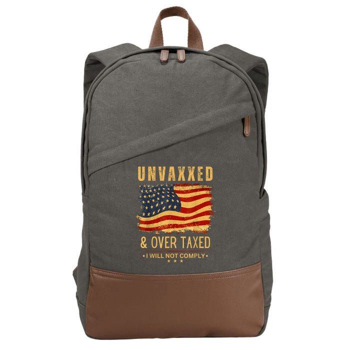 Unvaxxed And Overtaxed Cotton Canvas Backpack