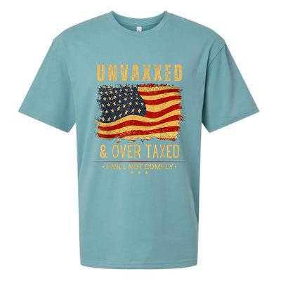 Unvaxxed And Overtaxed Sueded Cloud Jersey T-Shirt