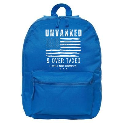 Unvaxxed And Overtaxed 16 in Basic Backpack