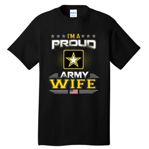 U.S. Army Proud Us Army Wife Military Veteran Pride Tall T-Shirt