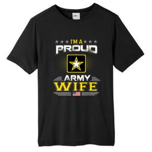 U.S. Army Proud Us Army Wife Military Veteran Pride Tall Fusion ChromaSoft Performance T-Shirt