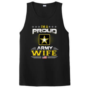 U.S. Army Proud Us Army Wife Military Veteran Pride PosiCharge Competitor Tank