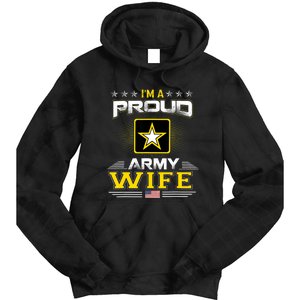 U.S. Army Proud Us Army Wife Military Veteran Pride Tie Dye Hoodie