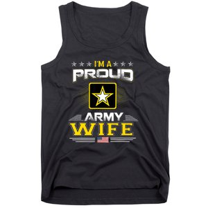 U.S. Army Proud Us Army Wife Military Veteran Pride Tank Top