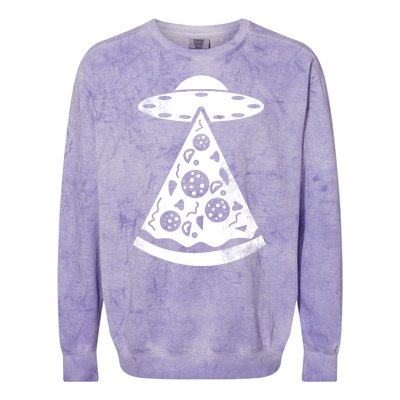 UFO Alien Pizza Colorblast Crewneck Sweatshirt