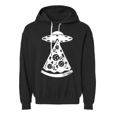 UFO Alien Pizza Garment-Dyed Fleece Hoodie