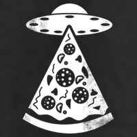 UFO Alien Pizza 7 Panel Mesh Trucker Snapback Hat