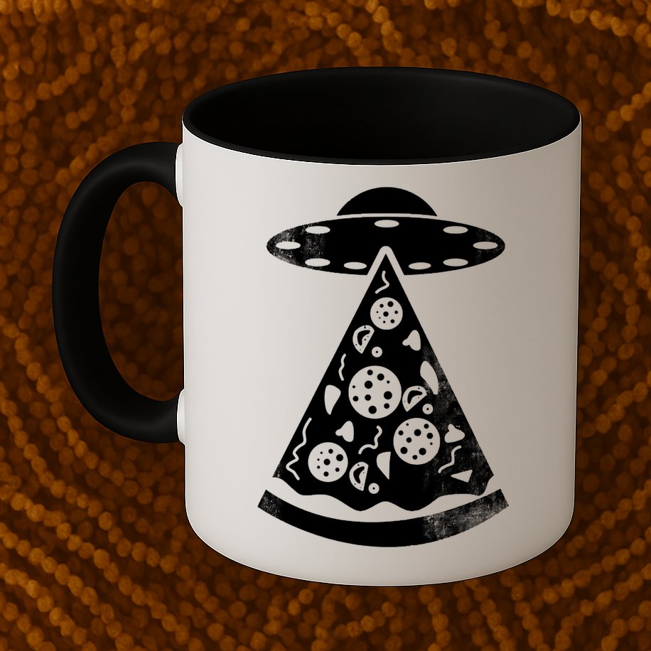 UFO Alien Pizza Mug