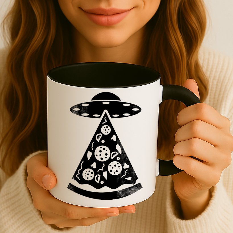 UFO Alien Pizza Mug