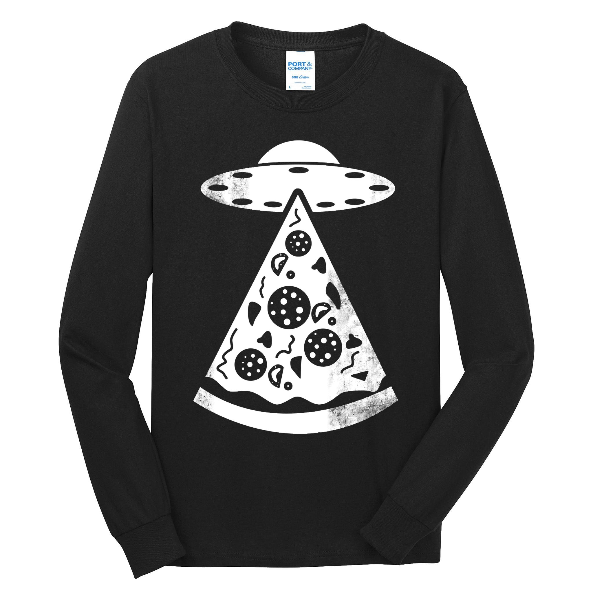 UFO Alien Pizza Tall Long Sleeve T-Shirt