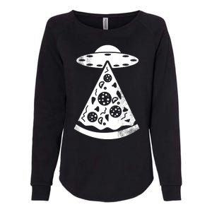 UFO Alien Pizza Womens California Wash Sweatshirt