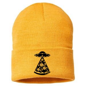 UFO Alien Pizza Sustainable Knit Beanie