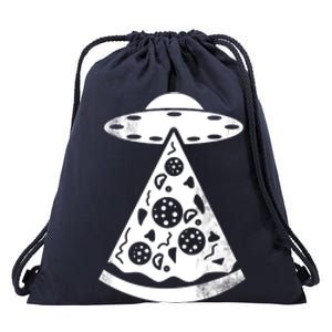 UFO Alien Pizza Drawstring Bag