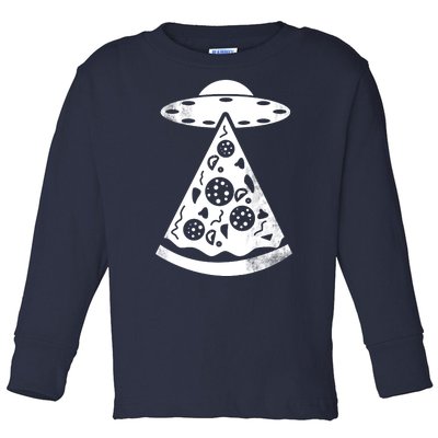 UFO Alien Pizza Toddler Long Sleeve Shirt