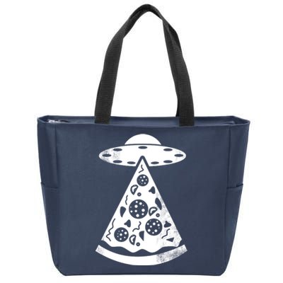 UFO Alien Pizza Zip Tote Bag