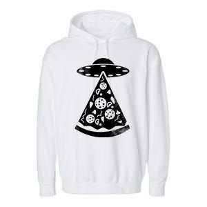 UFO Alien Pizza Garment-Dyed Fleece Hoodie