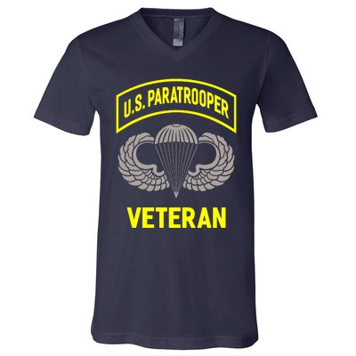 U.S Airborne Paratroopers Veteran Vintage V-Neck T-Shirt