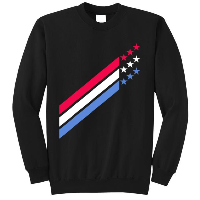 Usa American Patriotic Red White Blue Stars & Stripes Sports Sweatshirt