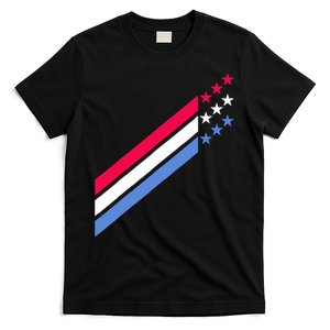 Usa American Patriotic Red White Blue Stars & Stripes Sports T-Shirt