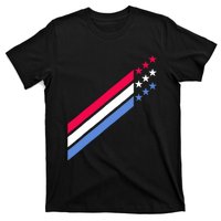 Usa American Patriotic Red White Blue Stars & Stripes Sports T-Shirt