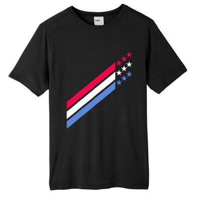 Usa American Patriotic Red White Blue Stars & Stripes Sports Tall Fusion ChromaSoft Performance T-Shirt