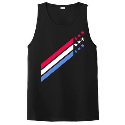 Usa American Patriotic Red White Blue Stars & Stripes Sports PosiCharge Competitor Tank